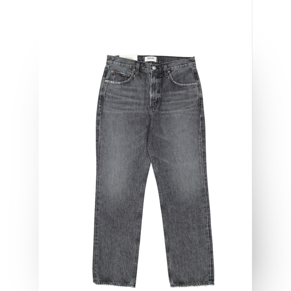 Agolde Denim - AGOLDE Ladies Vintage Grey Valen Mid-Rise Jeans
